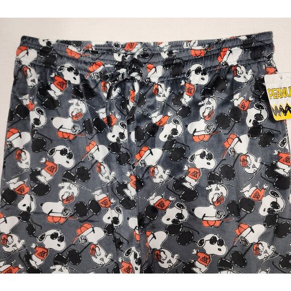 Snoopy black pajamas pants men's Large - Picture 3 of 5